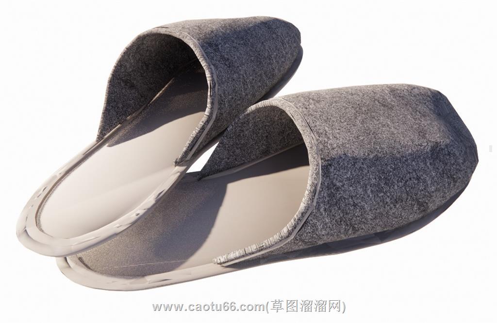 一次性拖鞋鞋子SU模型