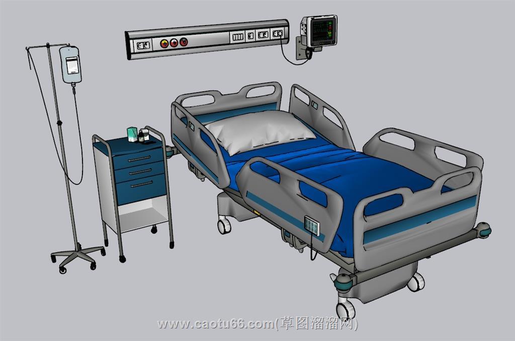 医院医疗器械病床SU模型