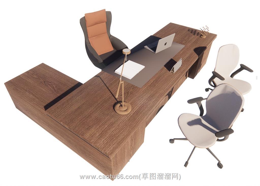 老板经理办公桌SU模型