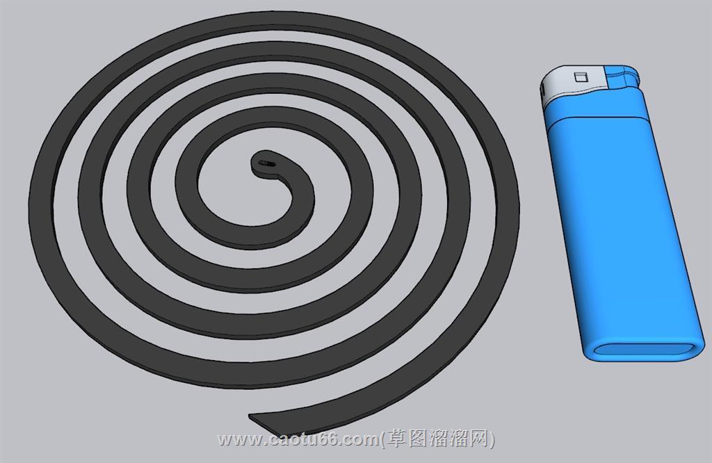 蚊香打火机SU模型
