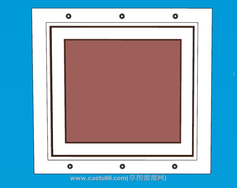 天花板吊顶石膏SU模型