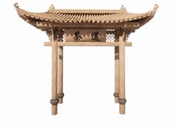 门楼茶道SU模型