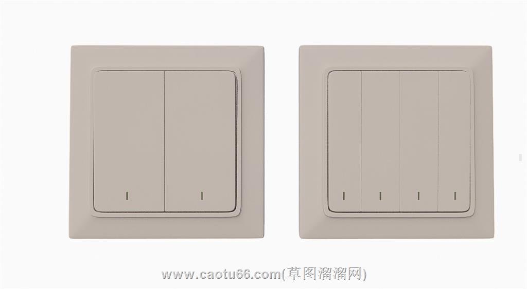按钮开关双开SU模型