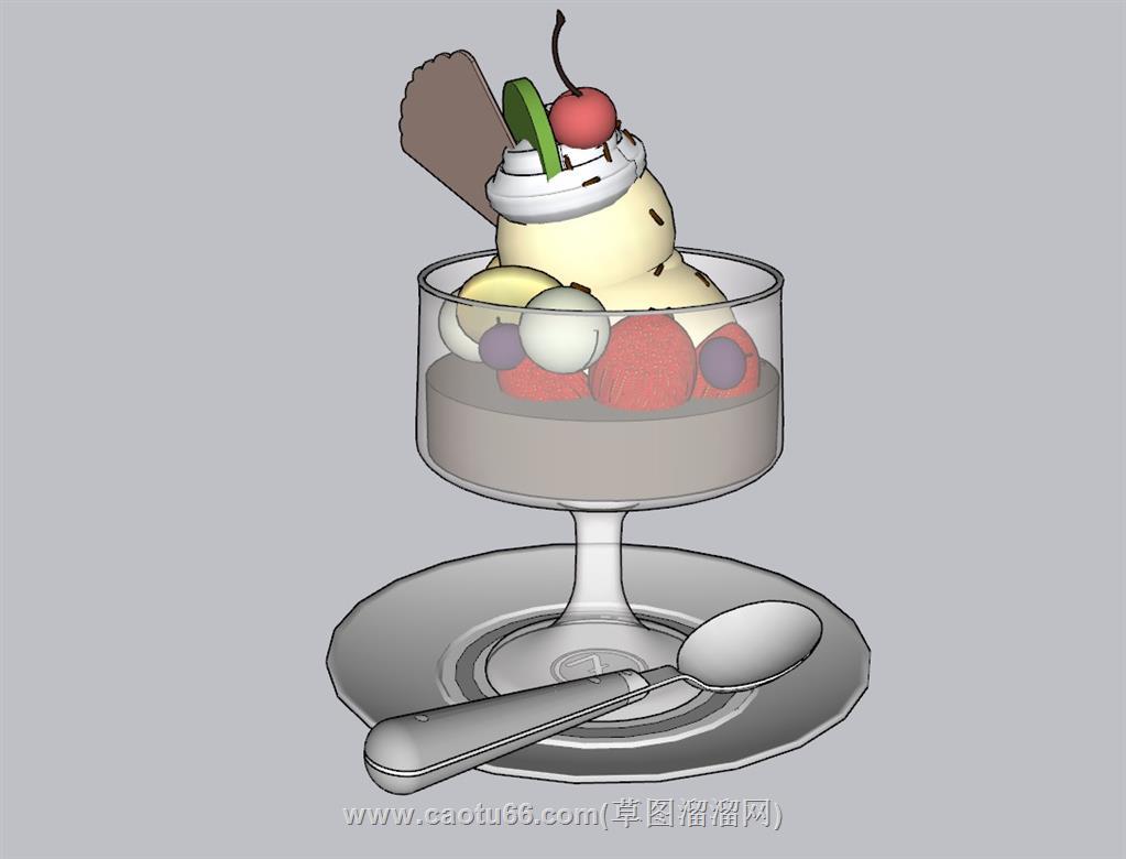 冰激凌冰淇淋美食SU模型