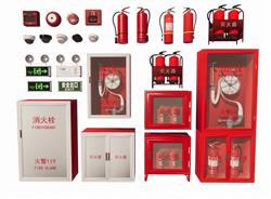 消防灭火器应急灯SU模型