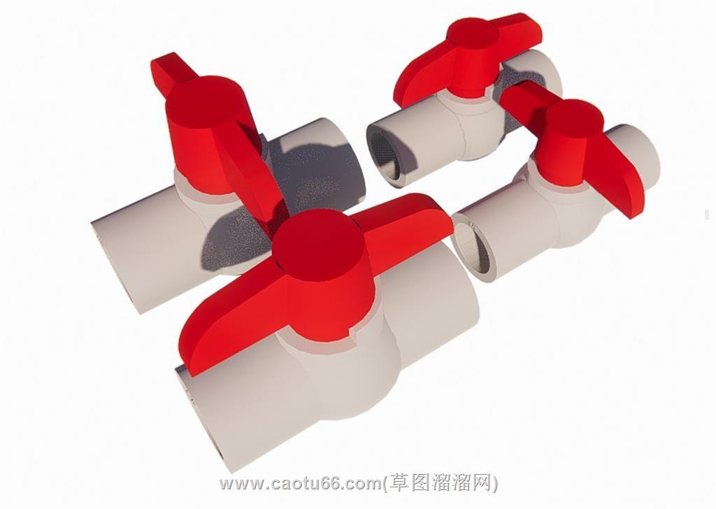 所料管水阀阀门SU模型