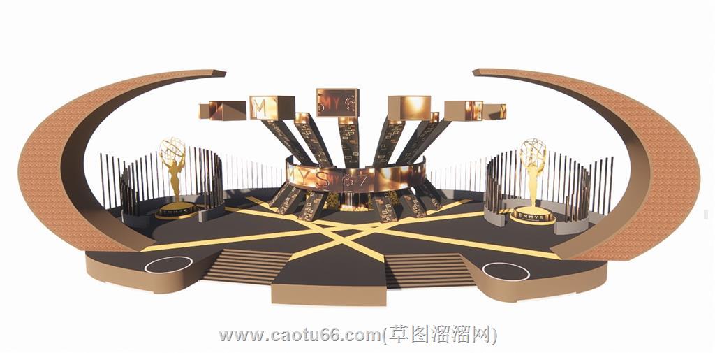 雕塑舞台SU模型