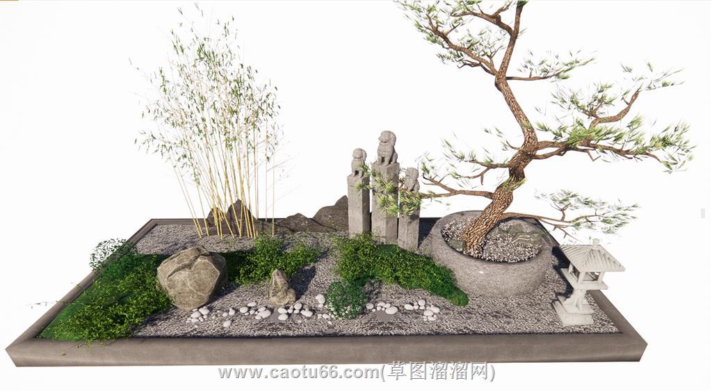 庭院景观花坛SU模型