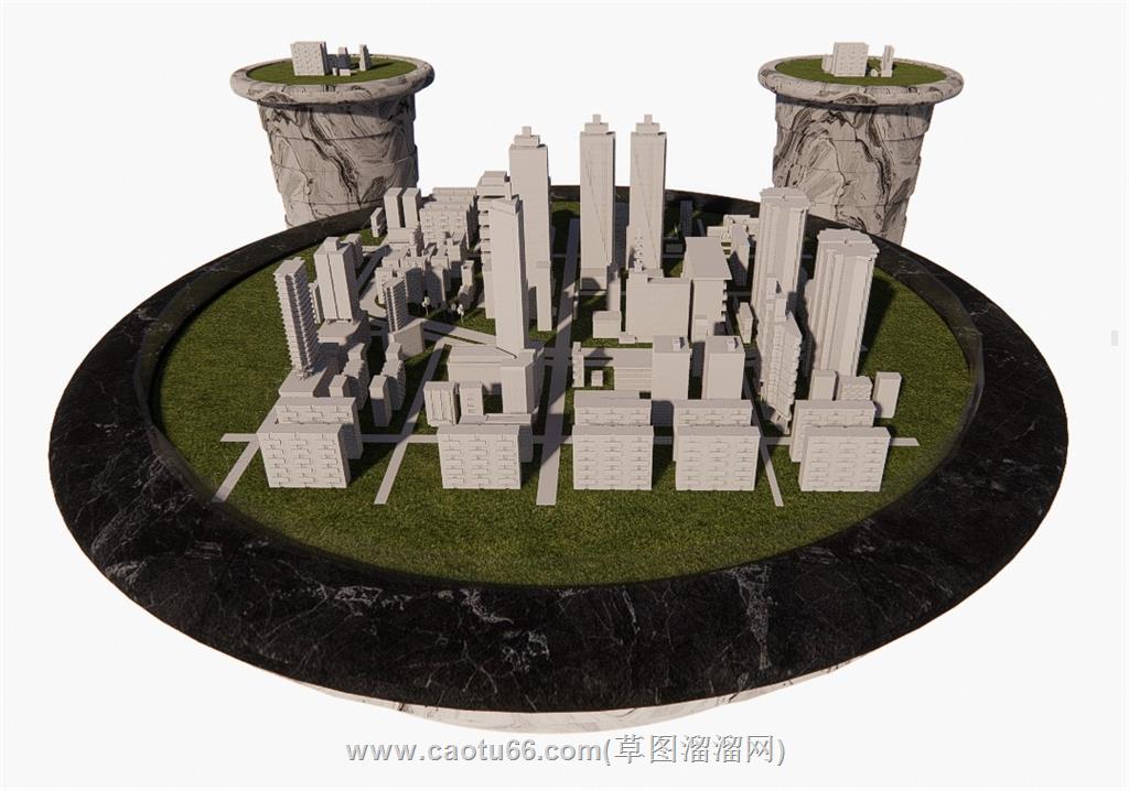 城市沙盘SU模型