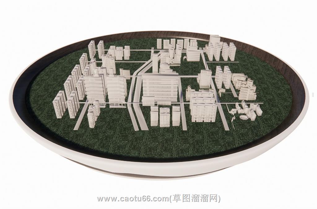 城市沙盘SU模型