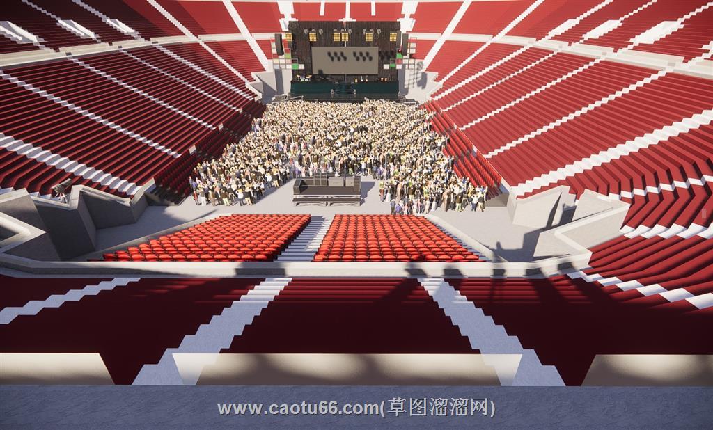 演唱会演出万人SU模型