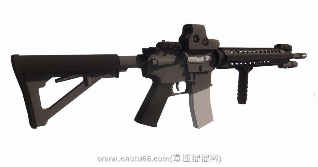 突击步枪装饰SU模型