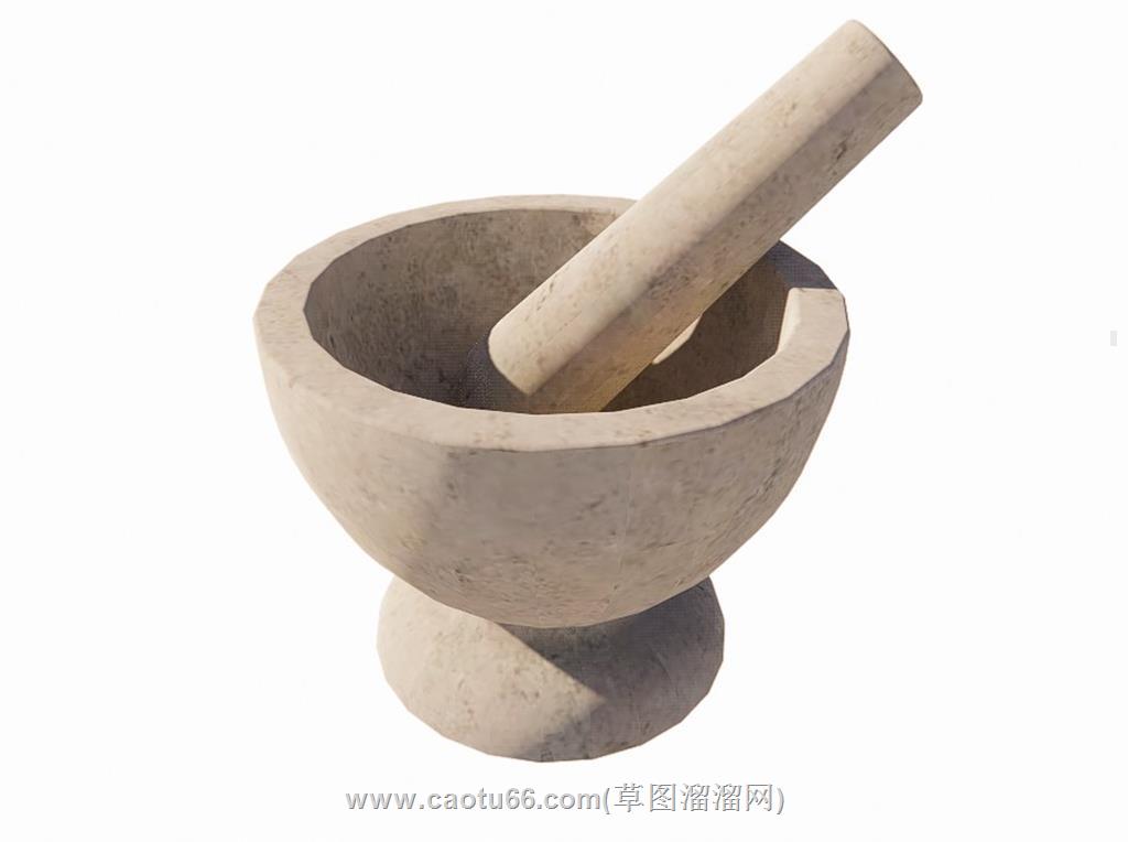 实验容器研钵SU模型