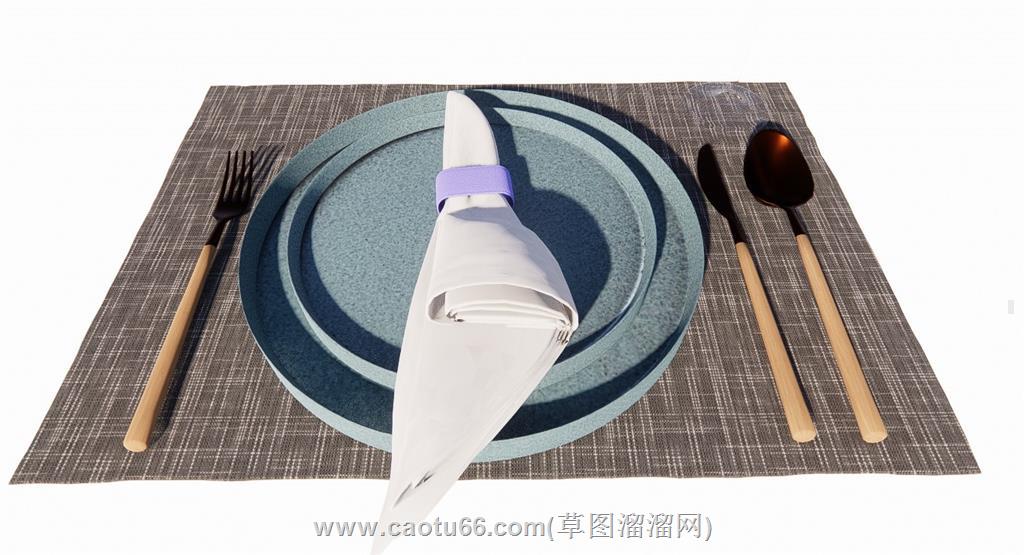 西餐餐具SU模型