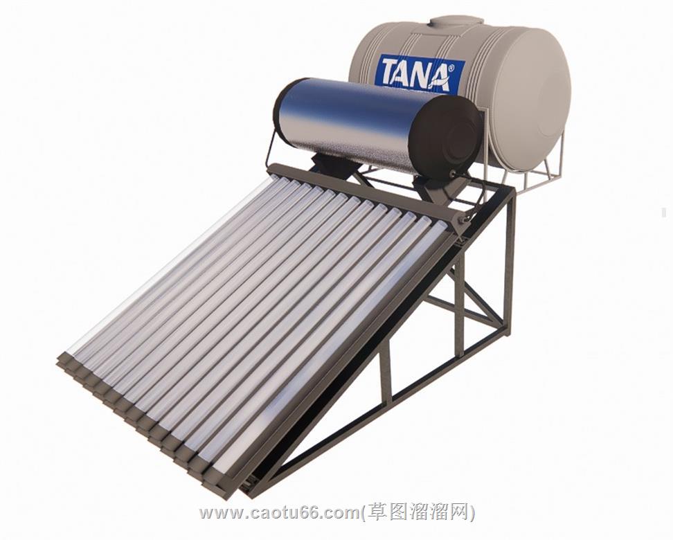 户外太阳能热水器SU模型