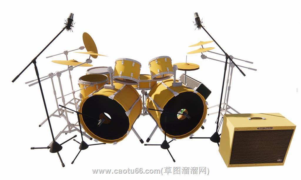 架子鼓乐器SU模型