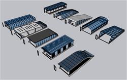地下车库出入口SU模型