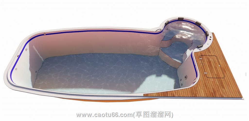 水池游泳池SU模型