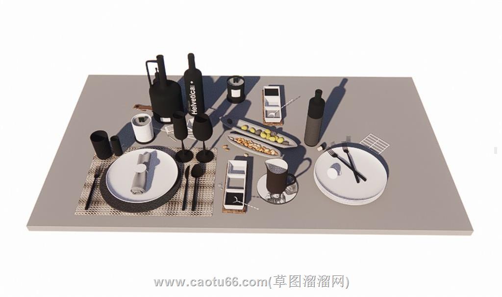 餐具SU模型