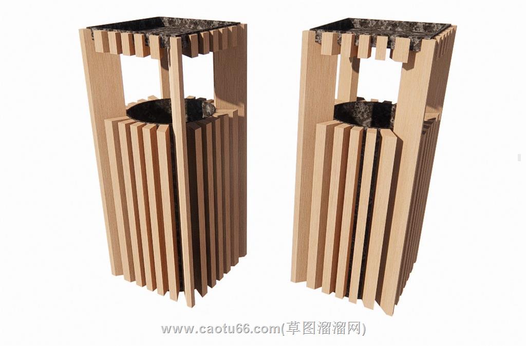 生态垃圾桶垃圾箱SU模型