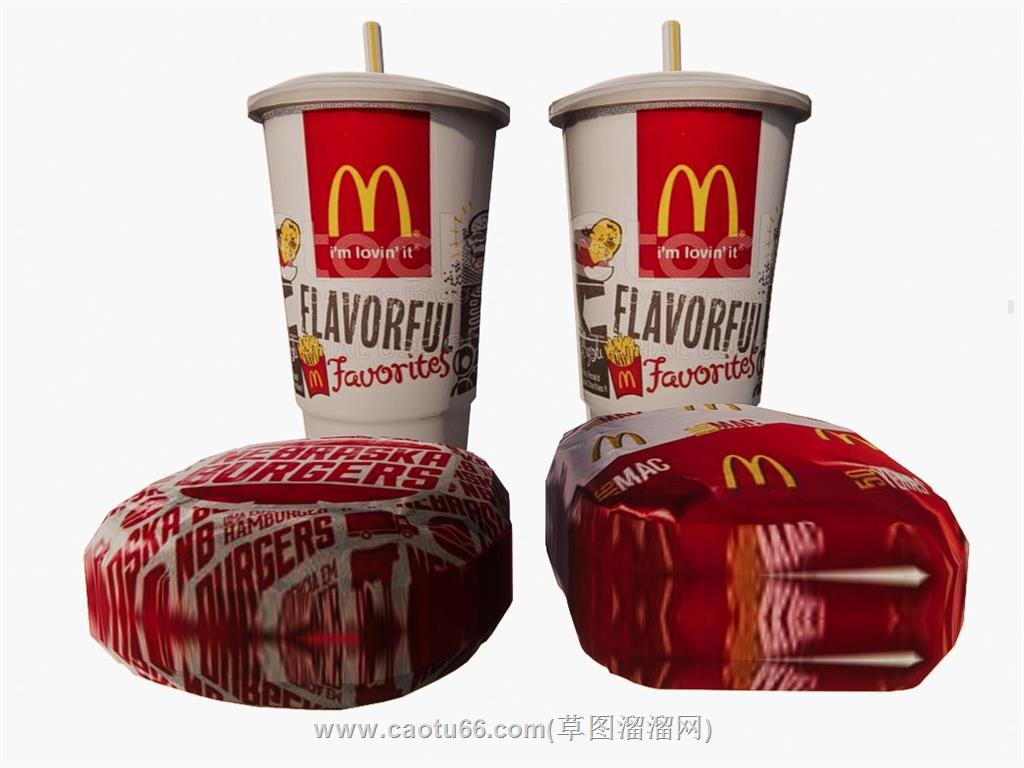 麦当劳饮料SU模型