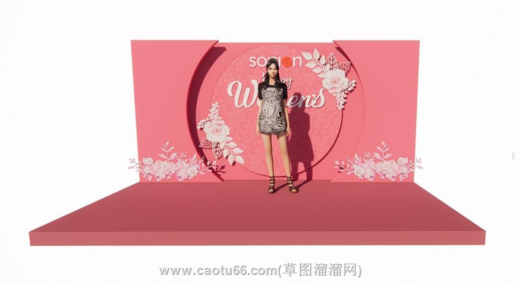 喜庆舞台美陈SU模型