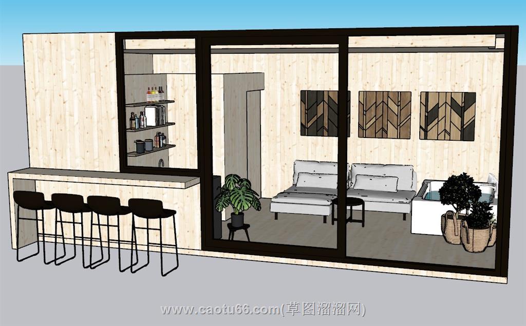 度假休闲屋SU模型