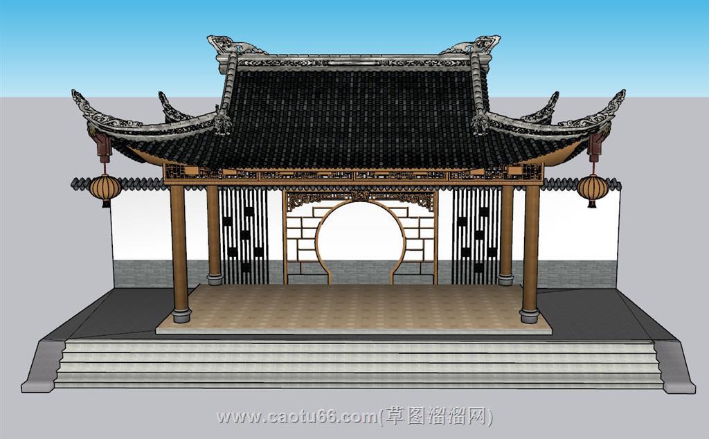 戏台舞台SU模型