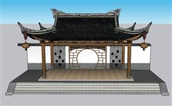戏台舞台SU模型