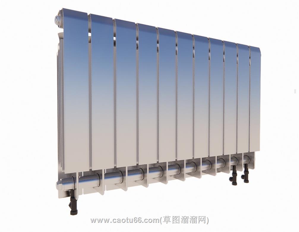 铝制散热器SU模型