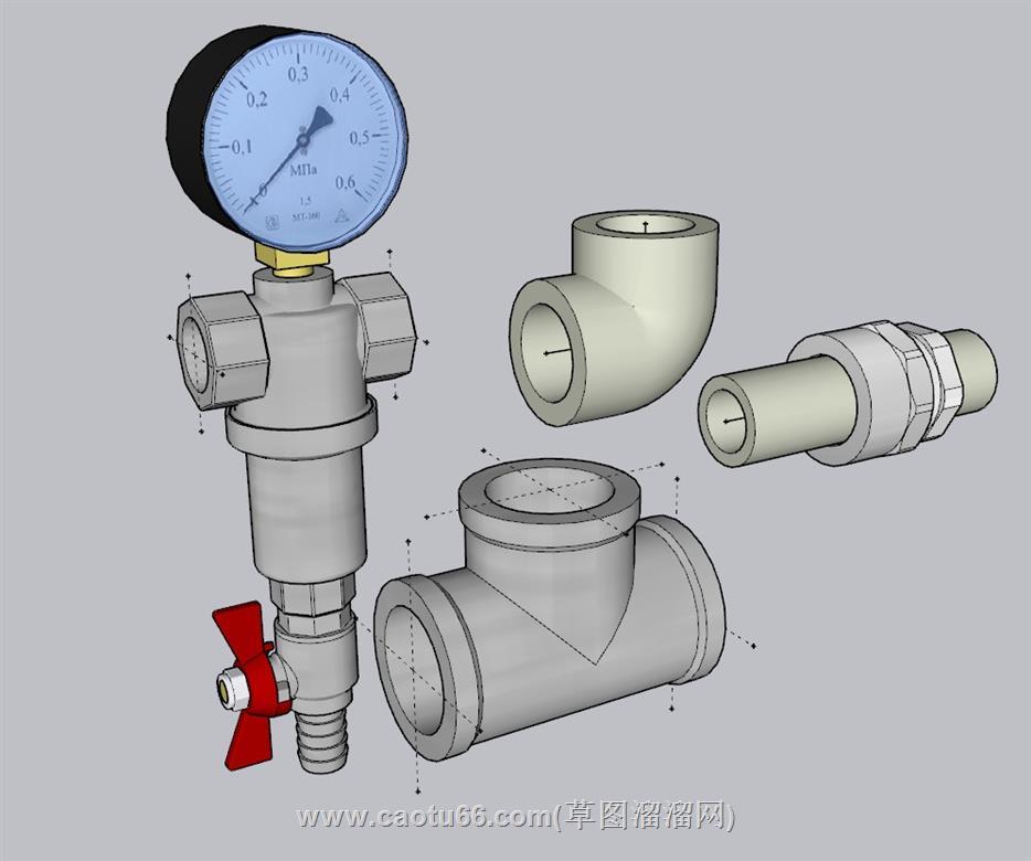 五金水管SU模型