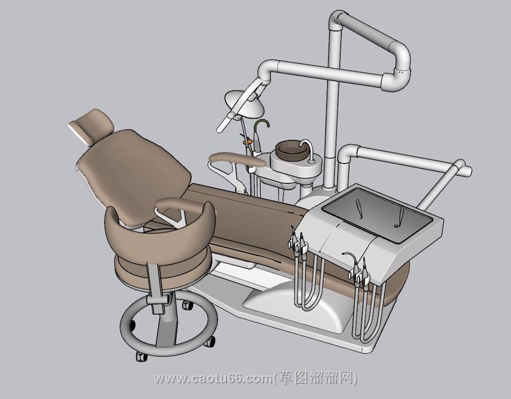 牙科治疗床牙科床SU模型