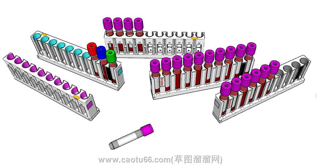 医疗采血管SU模型