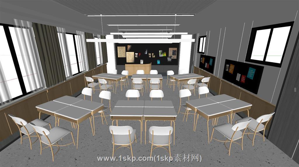 学校教室课堂SU模型