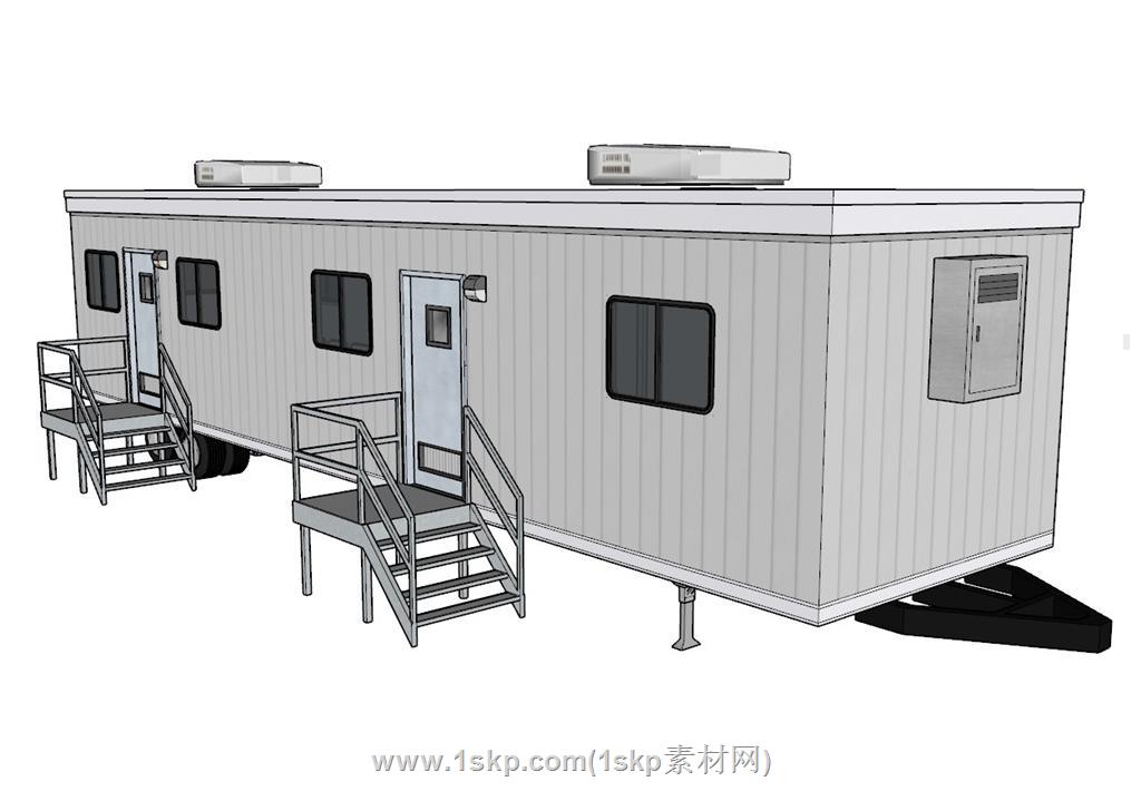 移动拖车SU模型