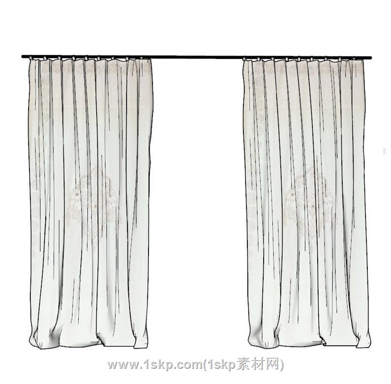 窗帘SU模型