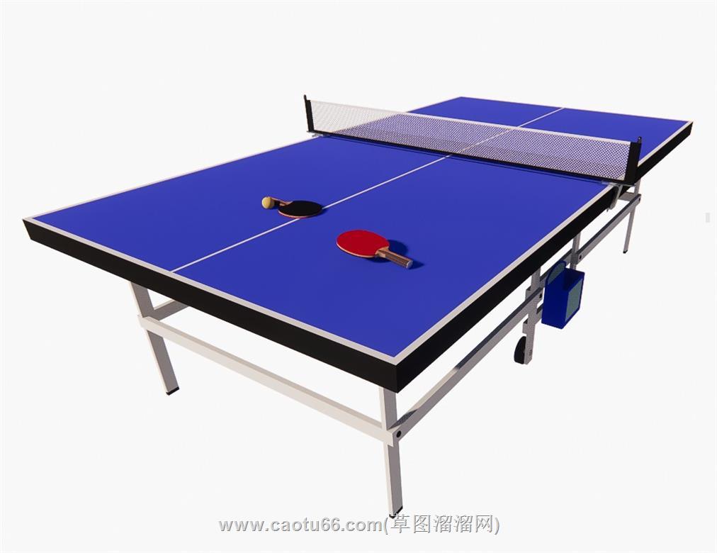 乒乓球球桌运动SU模型