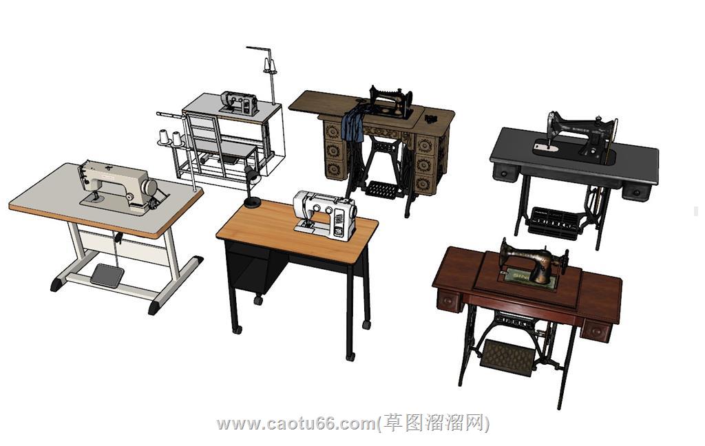 缝纫机缝衣机SU模型