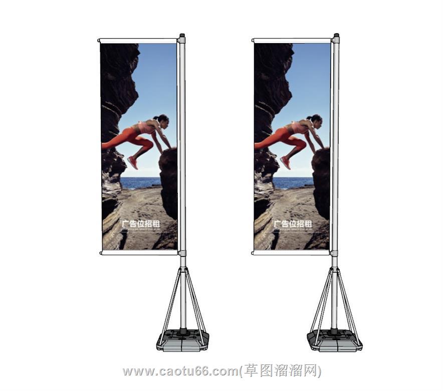 道旗招牌广告位SU模型