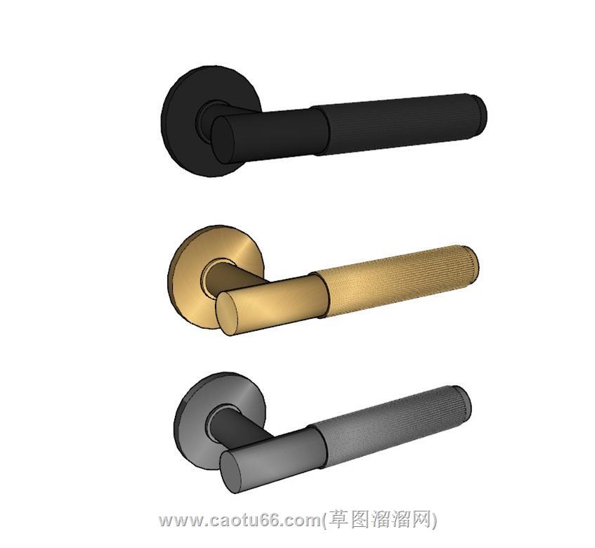 门把手拉手五金SU模型