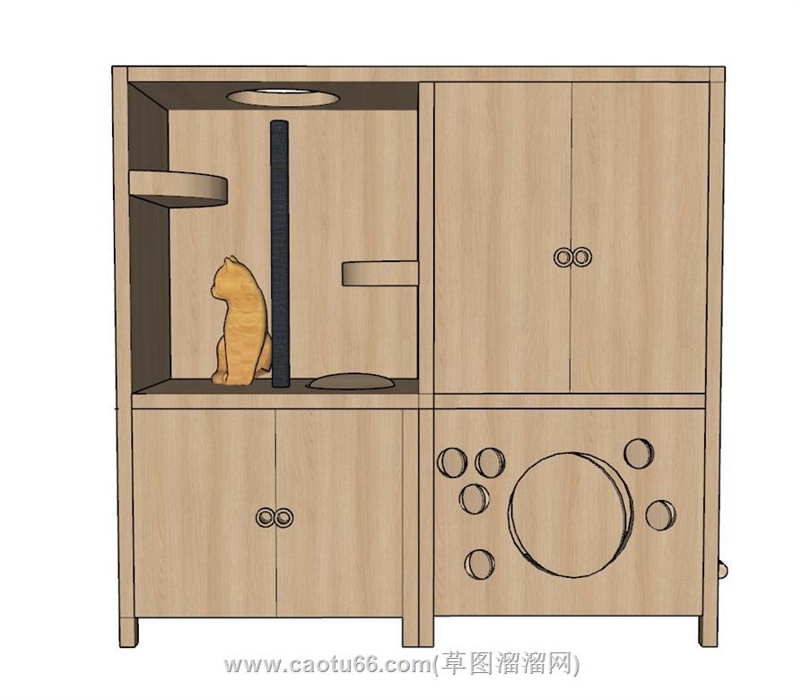 宠物屋猫屋SU模型