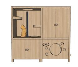 宠物屋猫屋SU模型