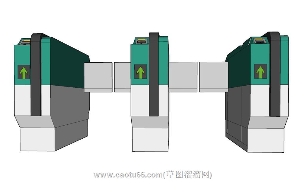 门禁人行道闸SU模型