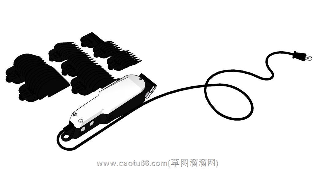 理发工具推剪SU模型