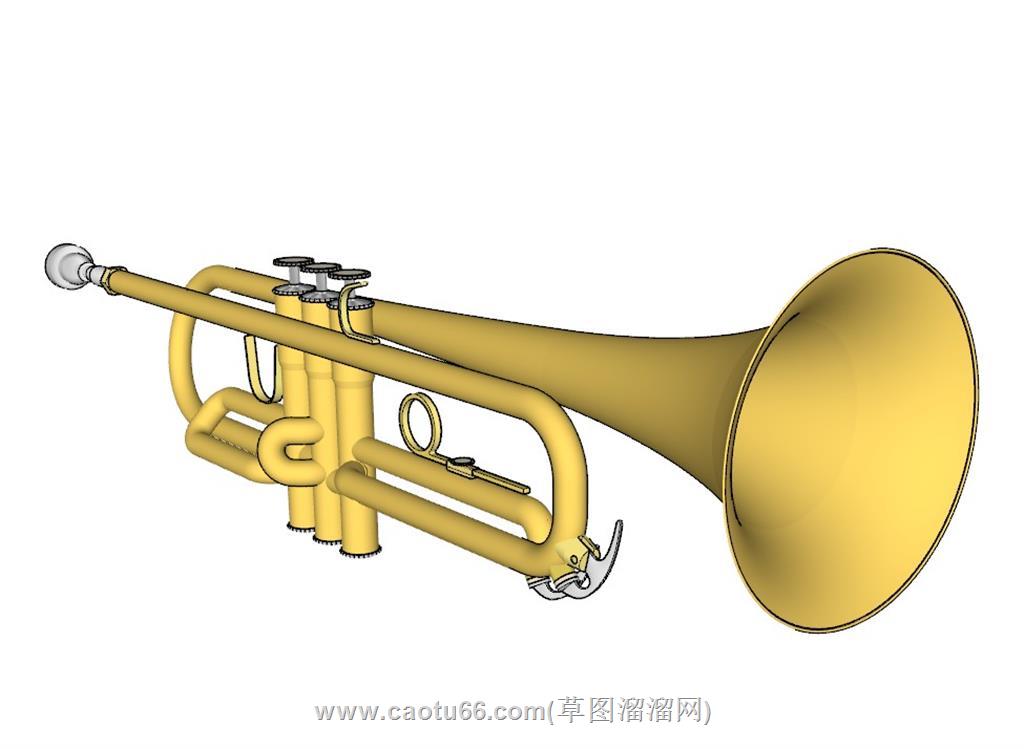 音乐乐器喇叭SU模型