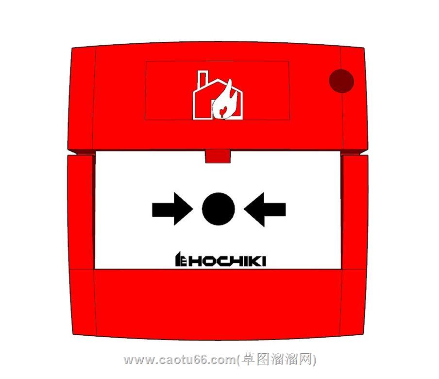 消防报警按钮SU模型