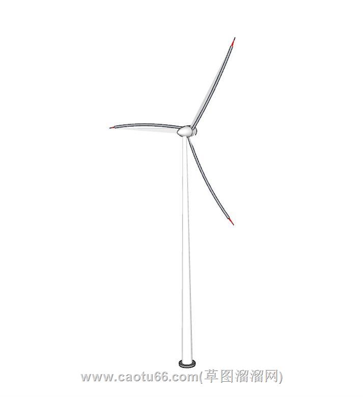 风力发电清洁SU模型