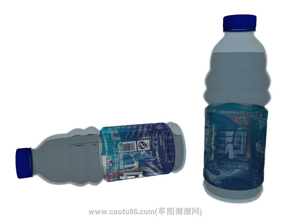 脉动饮料水瓶SU模型