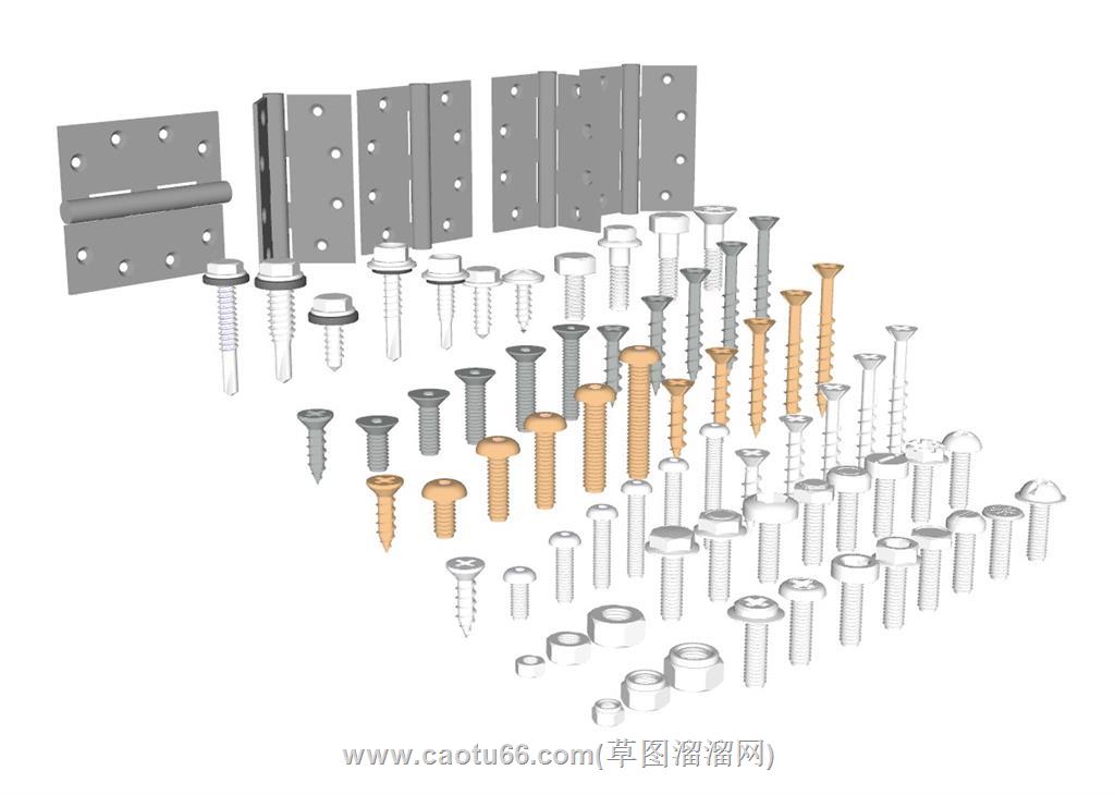 五金构件螺丝SU模型