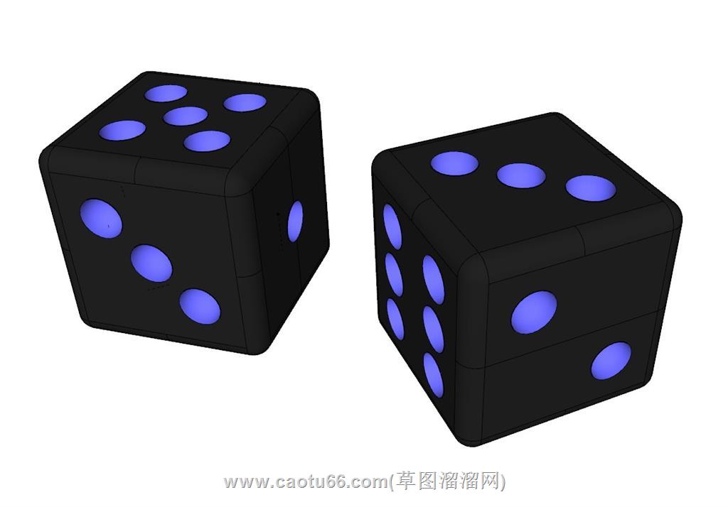 骰子色子SU模型